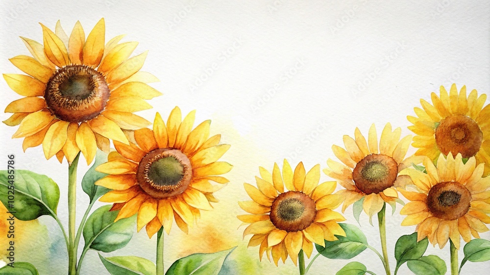 Obraz premium Minimalist painting of a flower on white background