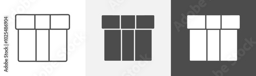 gift icon Simple thin line logo art