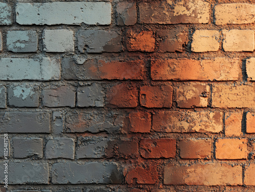 Abstract Gradient Background with Brick Textures for Structured and Industrial Creations photo