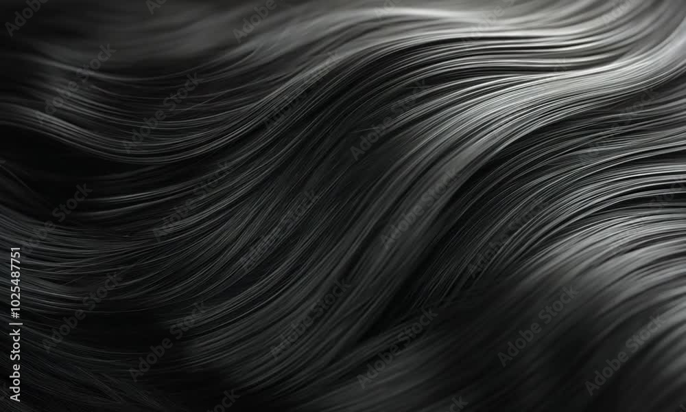 Abstract Black Hair Waves Abstract Black Hair Waves