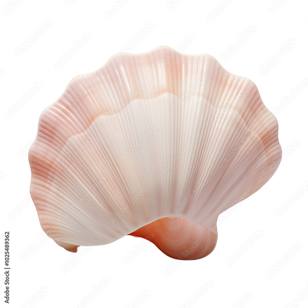 Large Pink Seashell Curled Up On A Transparent Background Large Pink Seashell Curled Up On A Transparent Background