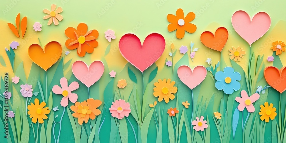 Beautiful spring flowers shaped like hearts in a garden, Heart shaped spring flowers in a garden Beautiful spring flowers shaped like hearts in a garden, Heart shaped spring flowers in a garden