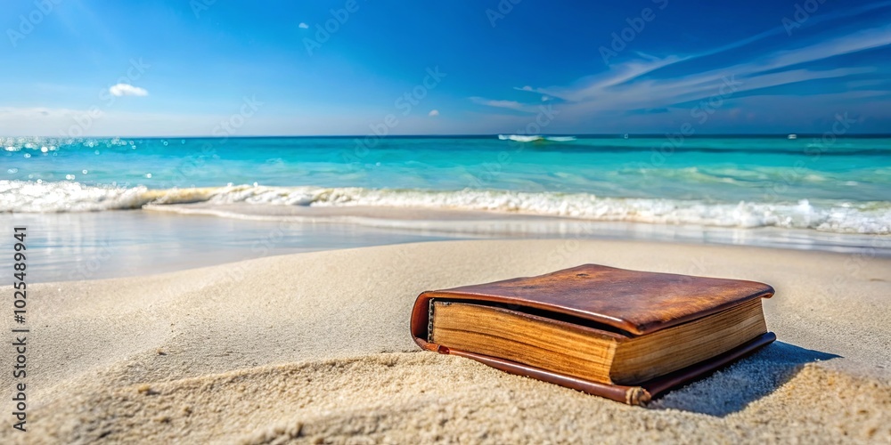 A well-worn book, its pages whispering tales untold, rests on a pristine beach, bathed in the golden glow of the setting sun, the vast expanse of the ocean serving as a silent backdrop. A well-worn book, its pages whispering tales untold, rests on a pristine beach, bathed in the golden glow of the setting sun, the vast expanse of the ocean serving as a silent backdrop.