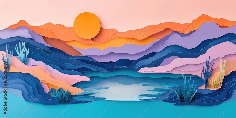 Scenic perspective of the Dead Sea, Scenic view of a salt lake Scenic perspective of the Dead Sea, Scenic view of a salt lake