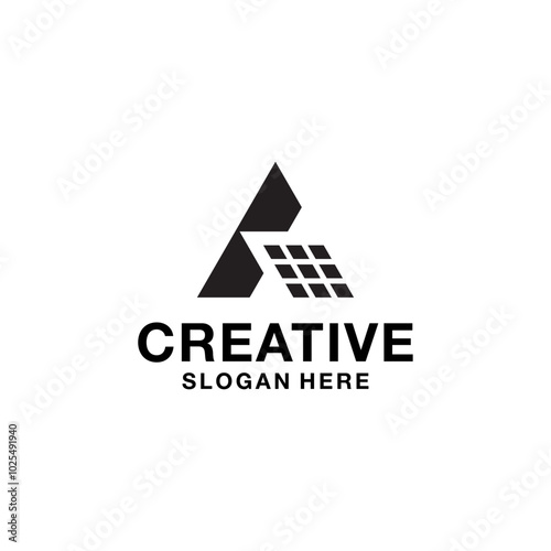 negative letter A solar logo.eps