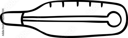 termometer doodle outline