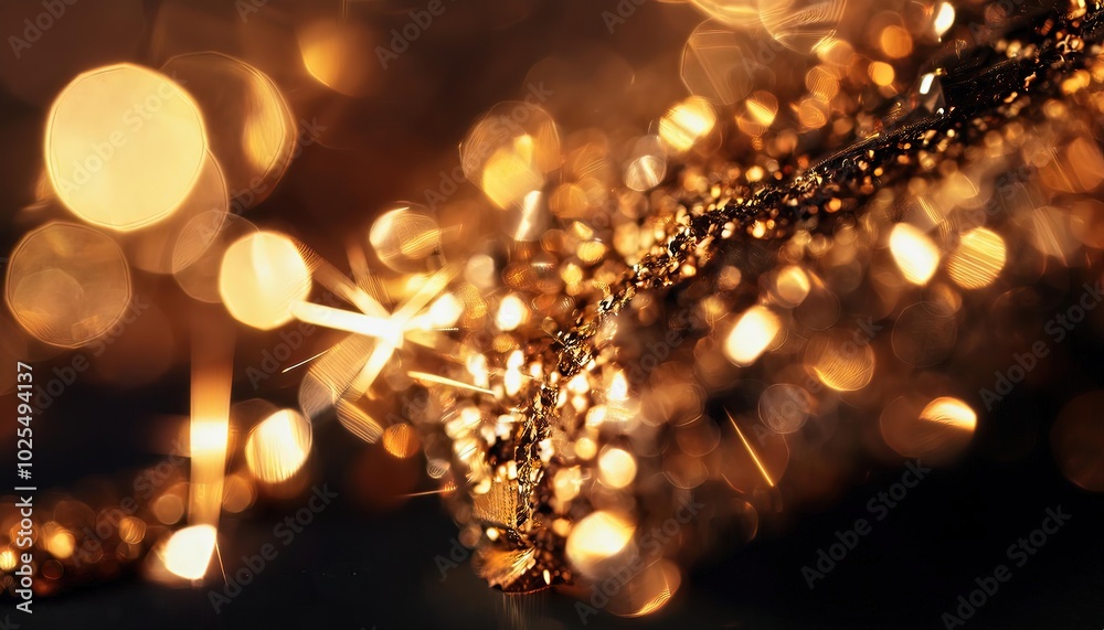 Golden Sparkle and Shimmering Lights Background Golden Sparkle and Shimmering Lights Background