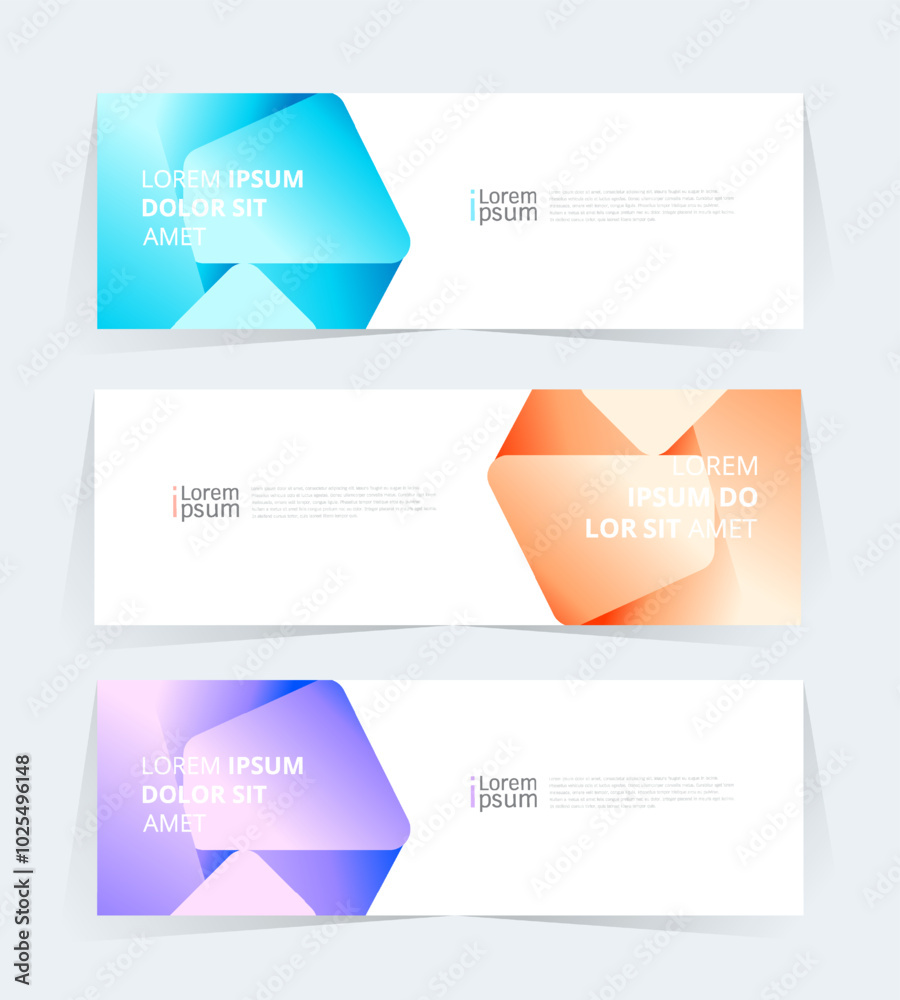 Geometric banner design with Vector presentation template. Geometric banner design with Vector presentation template.