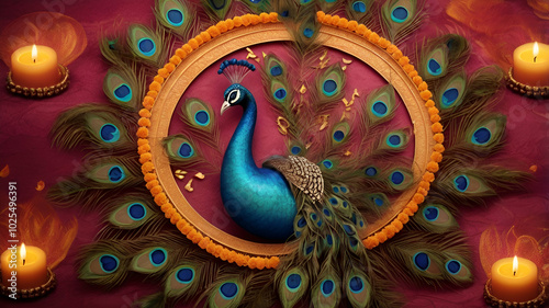 Wallpaper Mural christmas decoration with candles Torontodigital.ca