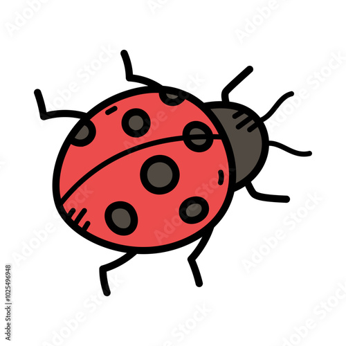 Ladybug Doodle Illustration