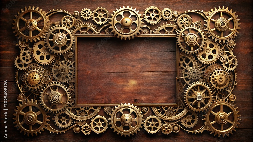 A frame of interconnected bronze gears on a wooden background, suggesting the intricate workings of a complex machine. A frame of interconnected bronze gears on a wooden background, suggesting the intricate workings of a complex machine.