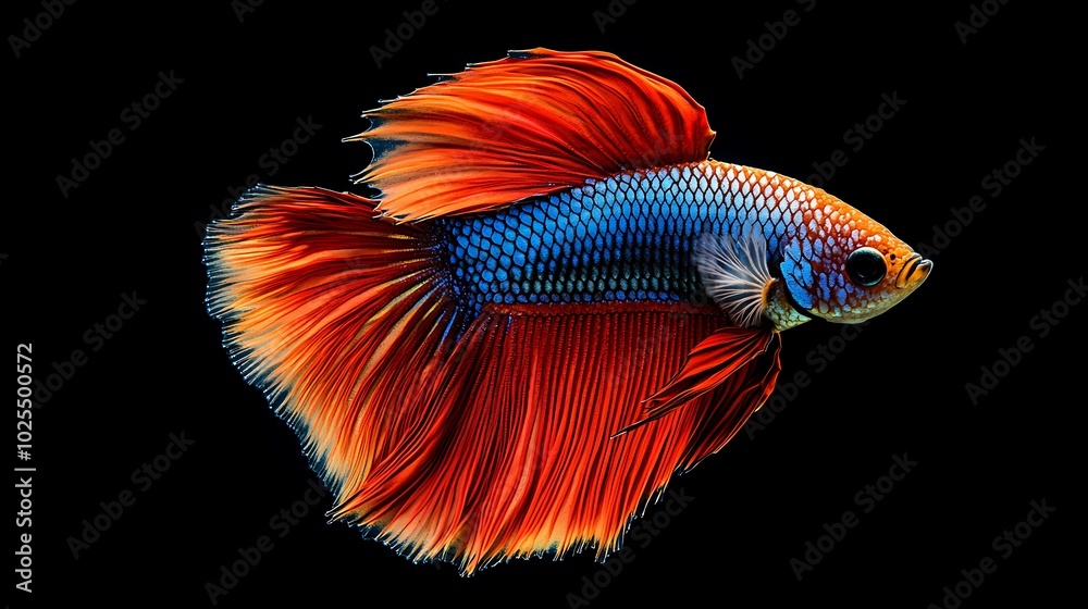 Siamese Fighting Fish with Vibrant Fins Siamese Fighting Fish with Vibrant Fins