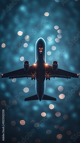 Airplane isolated on abstract background