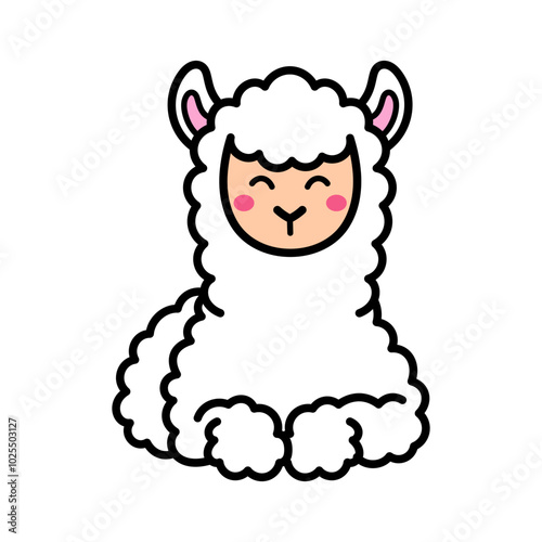 Llama Vector Doodle Illustration