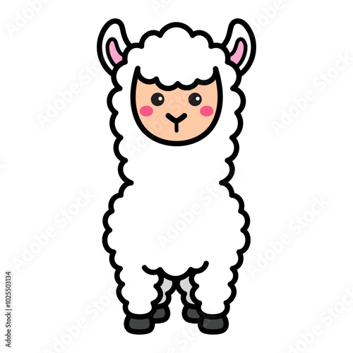 Llama Vector Doodle Illustration