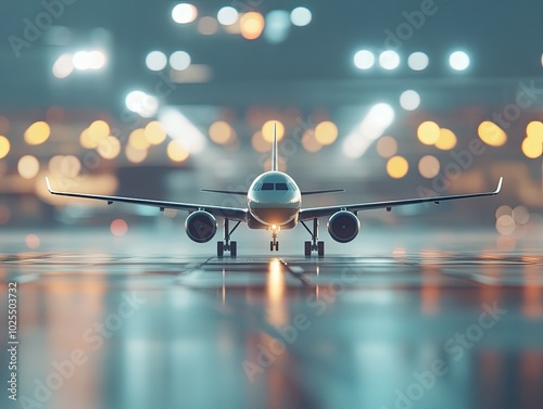 Airplane isolated on abstract background