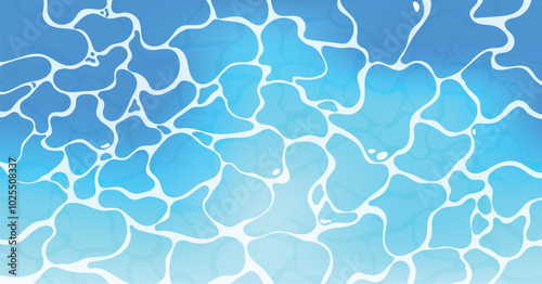 Water ripple surface with sunlight reflections. water texture top view