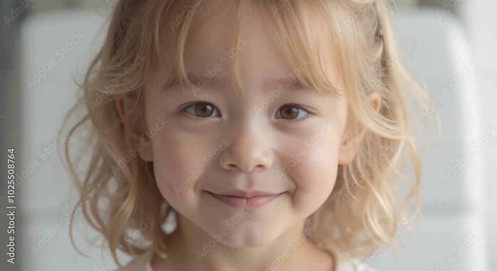 models : zoe - Cheerful Blonde Toddler Girl with Gentle Smile