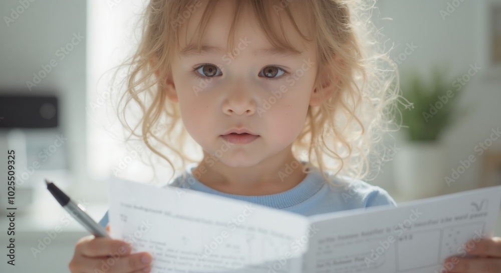 models : zoe - Focused Young Boy Reading Blue Book