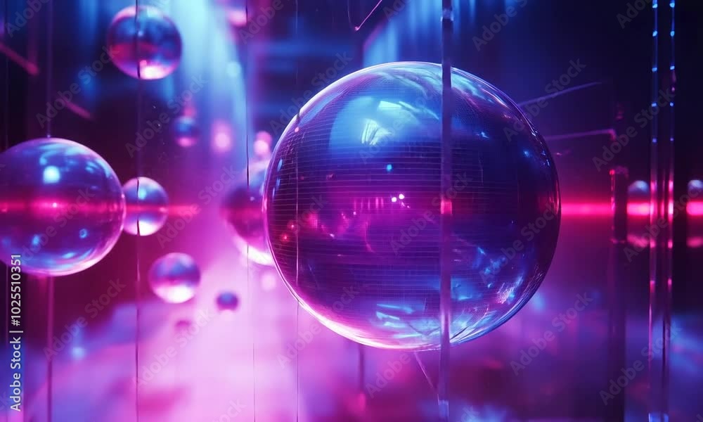 Abstract Neon Spheres