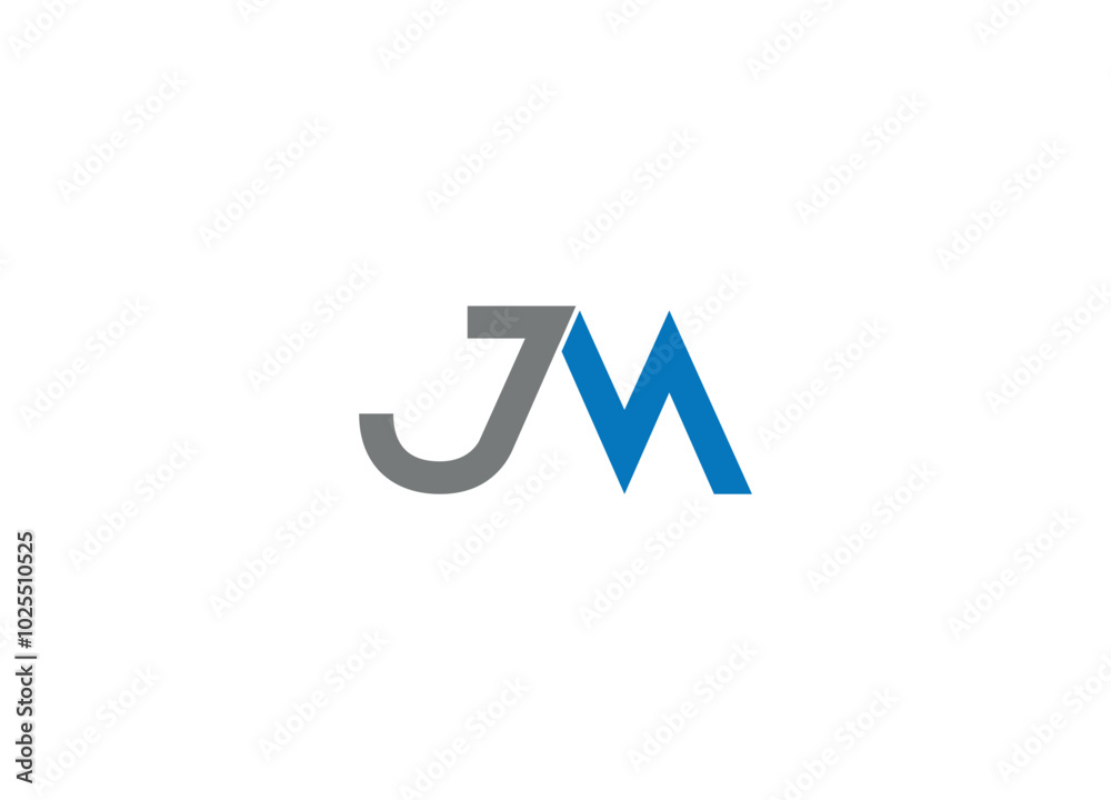 JM logo design vector icon template with white background JM logo design vector icon template with white background