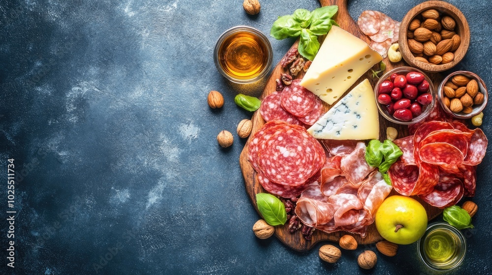 Artisanal Charcuterie Board Arrangement Artisanal Charcuterie Board Arrangement