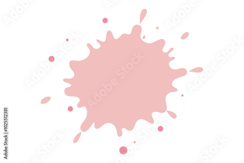 Blush Pink paint splatter | vector on white background