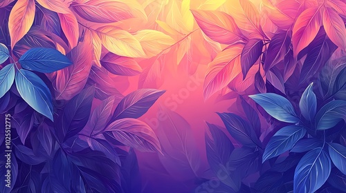 Abstract Floral Background with Vibrant Colors and Soft Focus