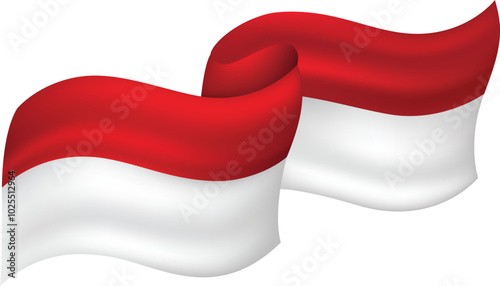 Indonesian flag bacground element
