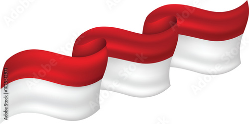 Indonesian flag flying for background