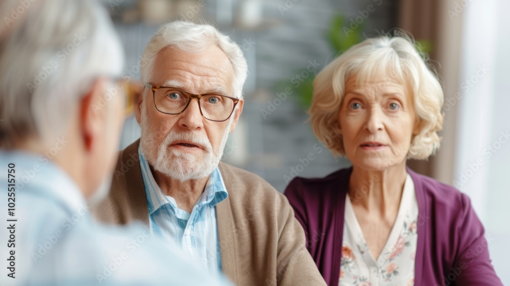 A couple discussing a loan with a financial advisor, with a computer screen showing loan rates and options A couple discussing a loan with a financial advisor, with a computer screen showing loan rates and options