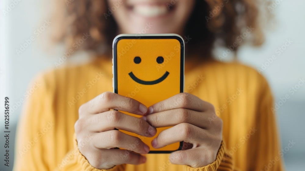 A person holding a smartphone displaying an approved loan notification, with a happy expression