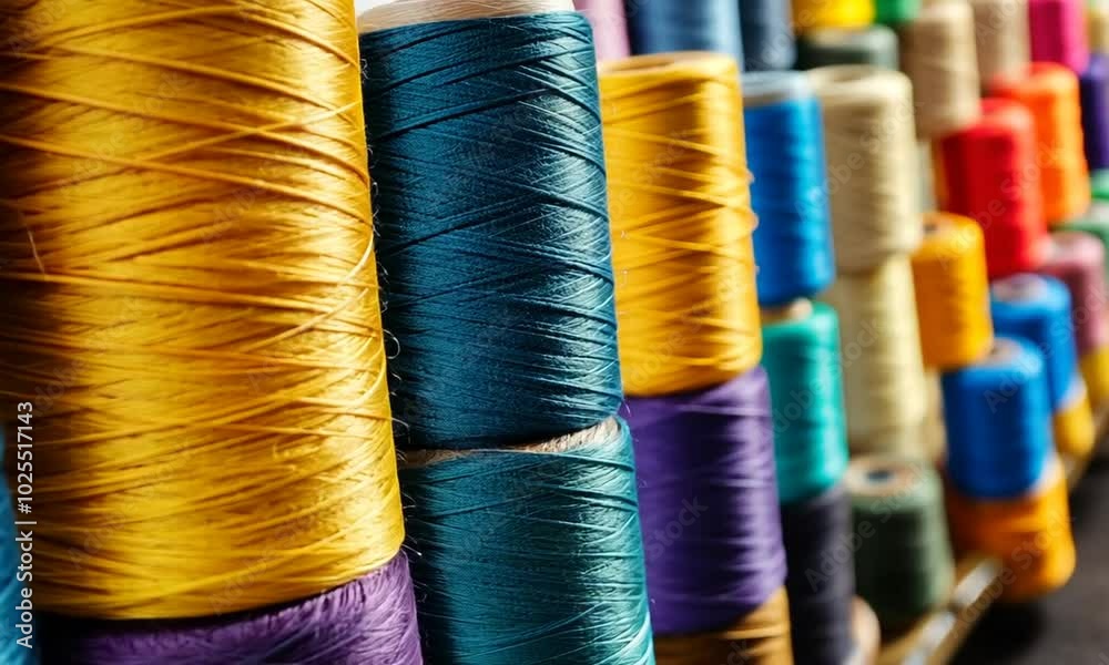 Colorful Thread Spools