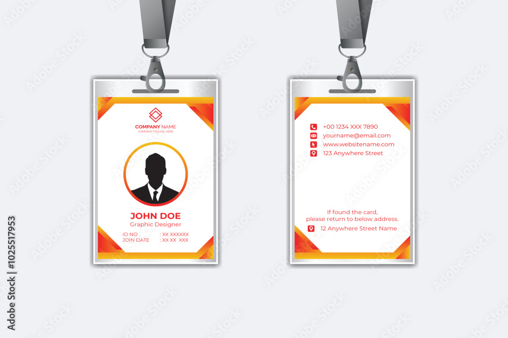 Modern corporate business identity card template design Modern corporate business identity card template design
