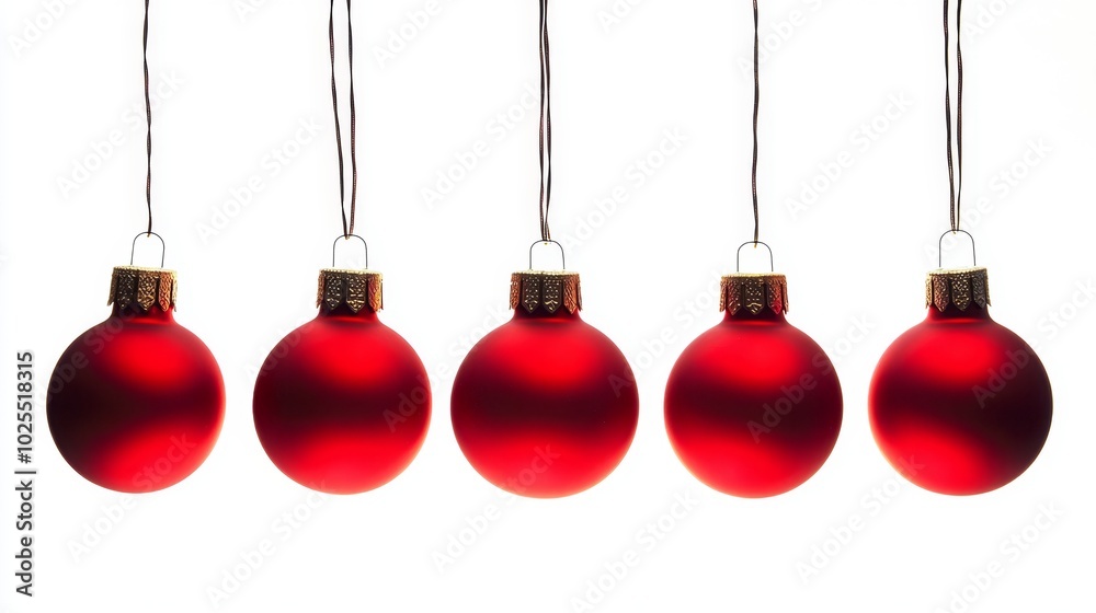 Glowing Blank Power Surge Christmas Ornaments Isolated on White Background Glowing Blank Power Surge Christmas Ornaments Isolated on White Background