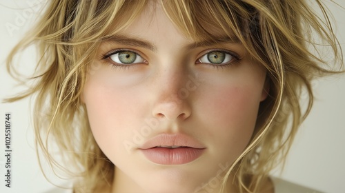 Facial portrait of a young ...