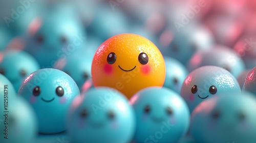 Happy emoji in the middle o...