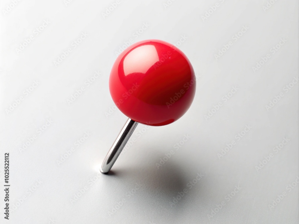Minimalist 3D Red Pin on White Background for Generative AI Concepts Minimalist 3D Red Pin on White Background for Generative AI Concepts