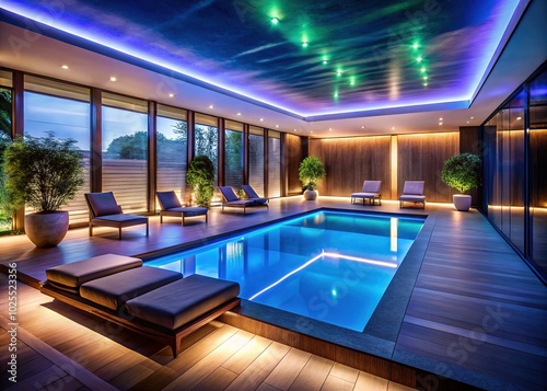 Modern Spa Retreat with Digital Wellness Programs and Neon Relaxation Zones for Health-Focused Travel