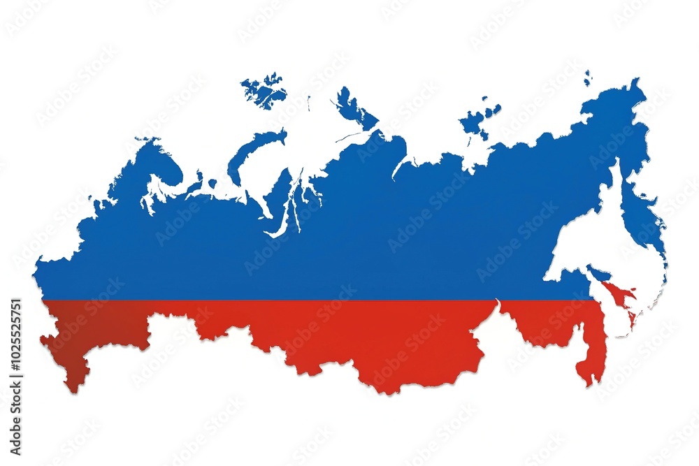 Russia Map Icon in Flat Style for Web Design - Colorful Borders and Simple Aesthetic Russia Map Icon in Flat Style for Web Design - Colorful Borders and Simple Aesthetic