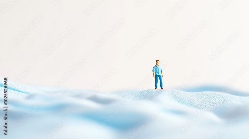 Tiny sleepwalkers on white background, can be cut out. Tiny sleepwalkers on white background, can be cut out.
