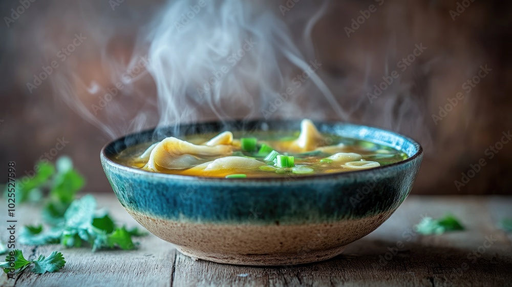 Steam Rising from Delicious Soup Bowl Steam Rising from Delicious Soup Bowl