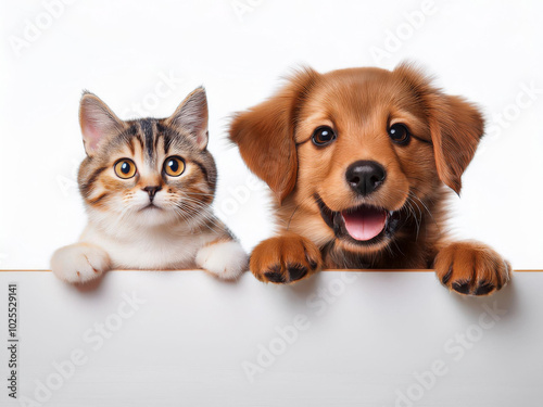 dog and cat portrait