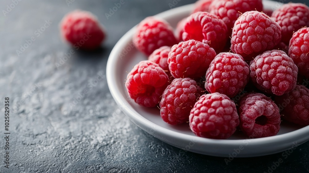 Succulent crimson berries burst on a white canvas. Succulent crimson berries burst on a white canvas.