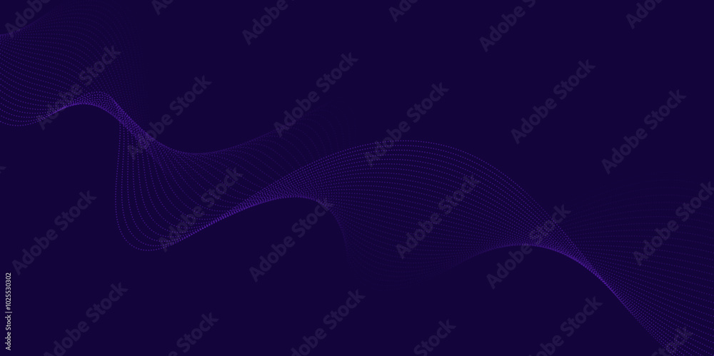 Obraz premium Elegant Deep Blue Particle Flow Pattern, Ideal for Contemporary Web Graphics, Luxurious Print Media, Fashionable Wallpapers, Futuristic Presentations, and Creative Digital Artwork