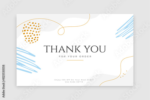 trendy thank you for your order card design