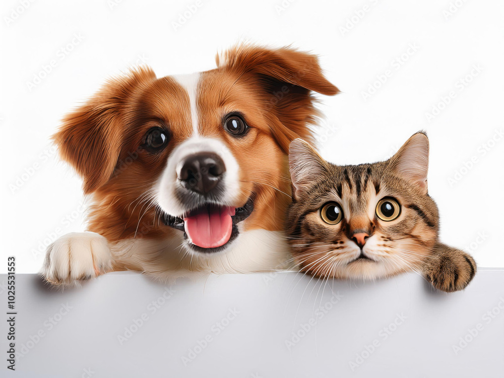 dog and cat portrait dog and cat portrait