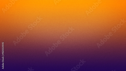 Gritty background texture design of gradient color orange and purple.