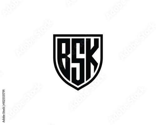 BSK logo design vector template. BSK photo