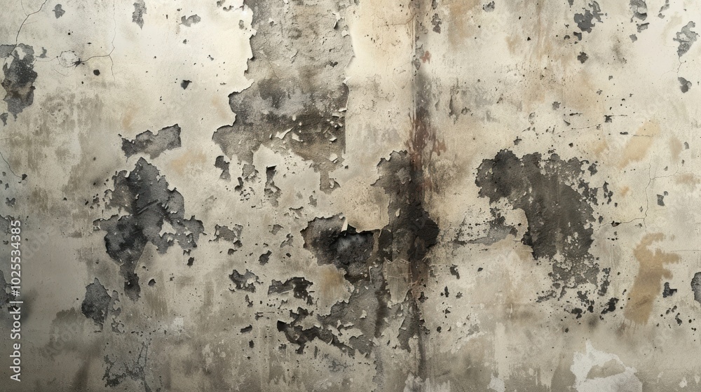 Fototapeta premium Weathered Concrete Wall with Peeling Paint